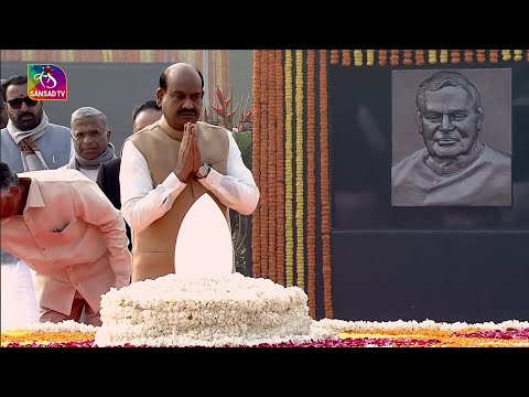 LS Speaker Om Birla pays tribute to Atal Bihari Vajpayee on his Birth Anniversary