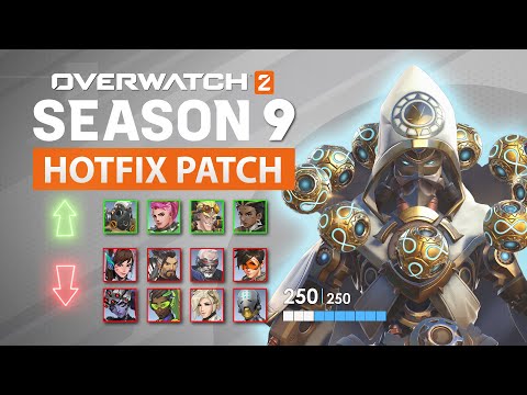 Zen's HP is nerfed from 275 to 250! | Overwatch 2 - Season 9 Hotfix Patch