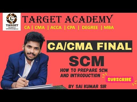 CMA FINAL|| SCM|| SCM INTRODUCTION LEC-1#cma #cmafinalclasses #cafinal #exam #education #motivation