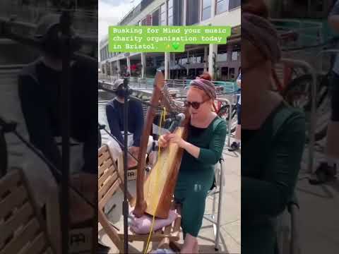 Busking in Bristol ✨ #harp #harpist #busking #hárfáslány