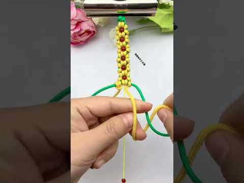 Daisy braiding skills sharing fancy knotting handmade DIY hand rope braiding tutorial hand rope