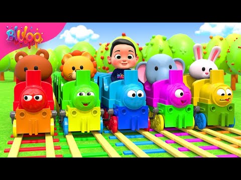 Train Choo Choo Song | Colorful Train | BluLoo Nursery Rhymes & Kids Songs