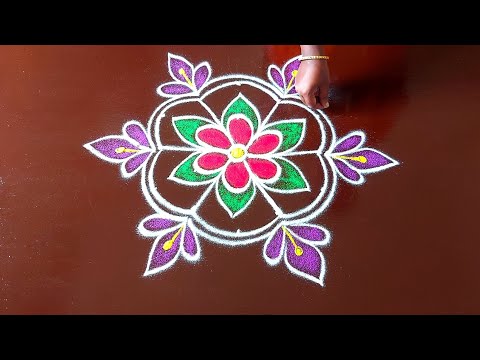 easy muggulu for beginners|| padi kolam designs|| simple rangoli designs 5 to3 dots #diwalirangoli