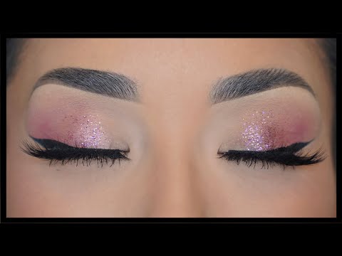 Maquillaje Super Facil Con Brillantina Rosa