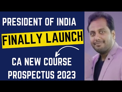 |Finally New CA Course Launch By President Of India| Official NotIfication Soon|