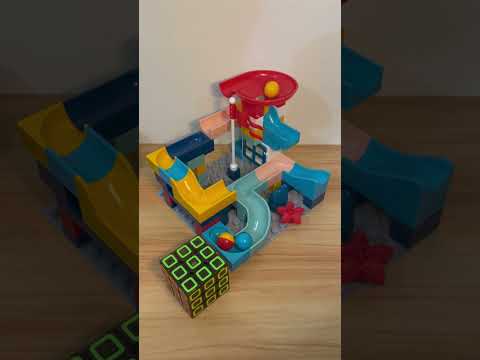 Marble Run ASMR 🔵🔴🟡 6  Satisfying Building Blocks #marblerun #marblerace #asmr