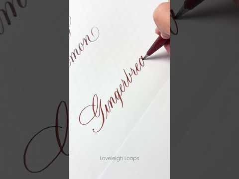 "Gingerbread" Flourished Brush Pen Calligraphy Quote #asmrvideo #flourishing #letteringchallenge