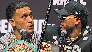 David Benavidez & David Morrell get HEATED in verbal exchange at press conference!