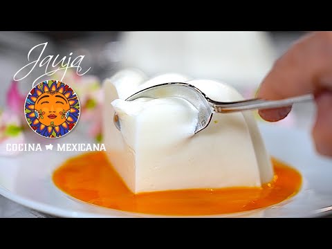 Gelatina Blanca Cremosa en Salsa de Mango