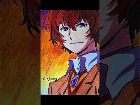 Osamu Dazai 🔥🔥 Bungo Stray Dogs #art #anime #otaku #obanai #drawing #reels #shorts #artist #naruto