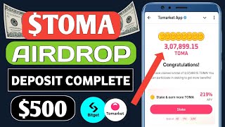 TOMA 2nd Airdrop Snapshot | Tomarket Token Deposit Start | Tomarket Airdrop Listing Date Today