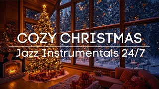 Cozy Christmas Jazz Instrumental Music for Relax, Unwind 🎄 Warm Christmas Ambience & Fireplace Sound