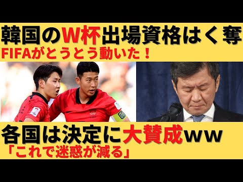 【ゆっくり解説】FIFAが韓国のサッカーワールドカップ出場資格をはく奪！