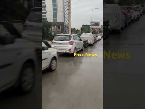 Cars on que from pallikaranai overbridge | #rain #overbridge #rainupdates