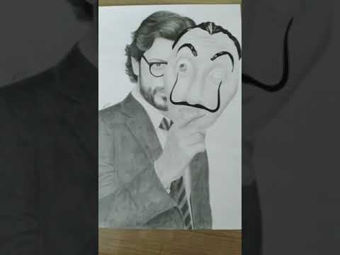 Drawing The Professor | Álvaro Morte | Money Heist| #drawing #shorts #moneyheist