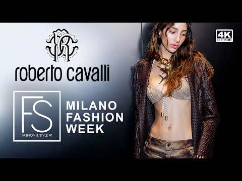 ROBERTO CAVALLI SS 25 MILAN FASHION WEEK Eva Herzigova, Natasha Poly 4K Full Fashion Show