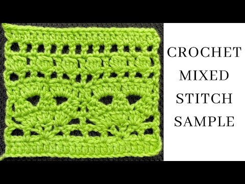 Crochet Mixed Stitch Sample