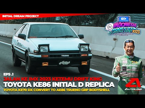 Initial D KE86 Trueno Buatan Bogor TOYOTA KE70 Convert To AE86 - IMX 2023 meet Keiichi Tsuchiya EP.1