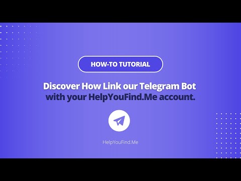 Discover how to link our telegram bot with your HelpYouFind.Me account