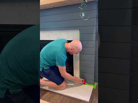 Sean used Flex Caulk to put the finishing touches on his fireplace remodel! #WinterPrep #Caulking