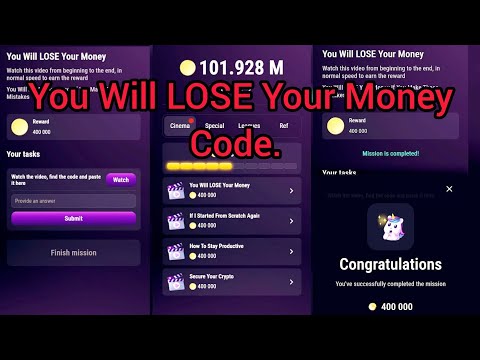 || You Will LOSE Your Money ||. Tapswap codes  @TapSwapChannel