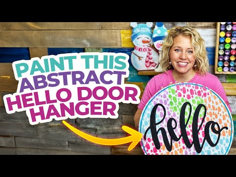 Paint the Hello on Round Abstract Design Without Fear! 🎨