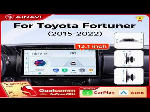 Ainavi 13.1 inch For Toyota Fortuner 2015 2017 2018 2020 2021 Wireless Carplay Android Aut