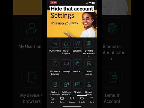 FNB: How to hide visible accounts using an App