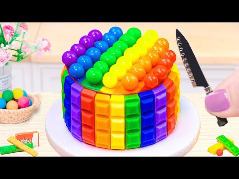 🍩 How to Miniature Cake Decorating ideas with Chocolate🍩1000+ Rainbow Chocolate Pop it Cake Recipe