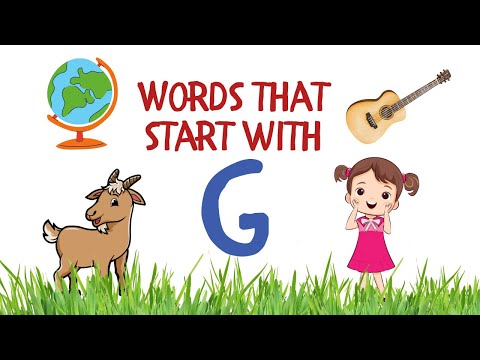 Words Starting with G: Pre-k and Kindergarten alphabet learning #alphabetlearningforkids