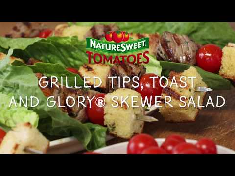 Grilled Tips, Toast and Glorys® Skewer Salad