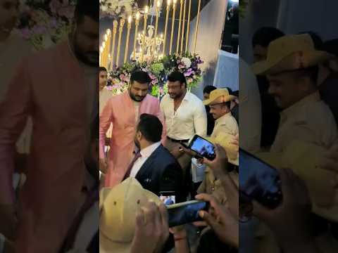 Dboss Entry at Abhishek Ambrish Reception  #dboss #darshan #bengaluru #banglore #marriage