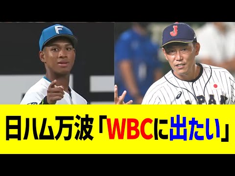 日ハム万波「wbcに出たい」