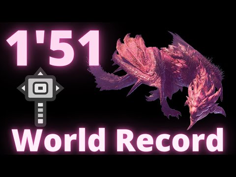 MHW Iceborne Pink Rathian 1'51 Hammer World Record