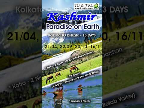 Discover Kashmir: Paradise on Earth- The Unforgettable Experience-  From Kolkata #shorts #kashmir