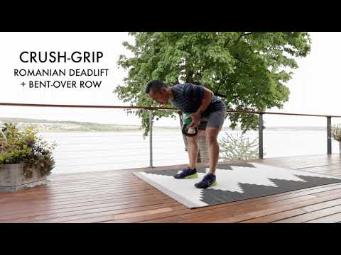 Kettlebell Crush-Grip Romanian Deadlift + Bent-Over Row