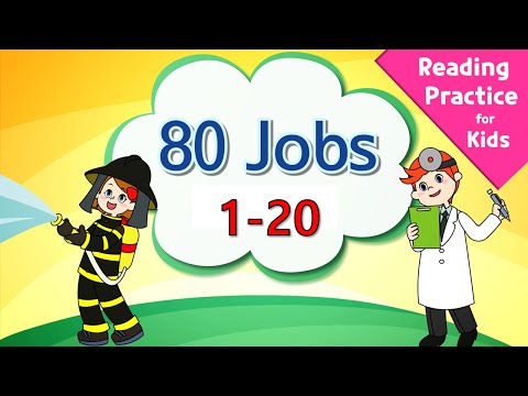 Easy Reading Practice for kids | 80 Jobs 1-20