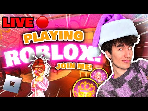 🛑LIVE! Playing ROBLOX+ XMAS EVE GIFTING! JOIN ME!