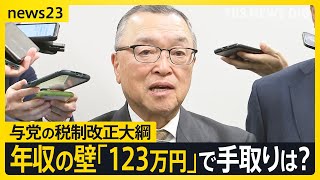 “年収の壁見直し”与党「123万円」で税制改正大綱に明記決定　私たちの手取りにどう影響？与党は“両天秤”で協議【news23】｜TBS NEWS DIG