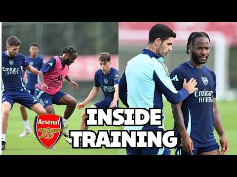 INSIDE TRAINING - Sterling strikes 💥 📍 Sobha Realty Training Centre  ARSENAL TRAINING TODAY