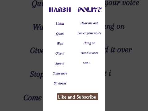 Harsh vs Polite #english #learnenglish #basicenglish #englishspeaking #shortsvideo