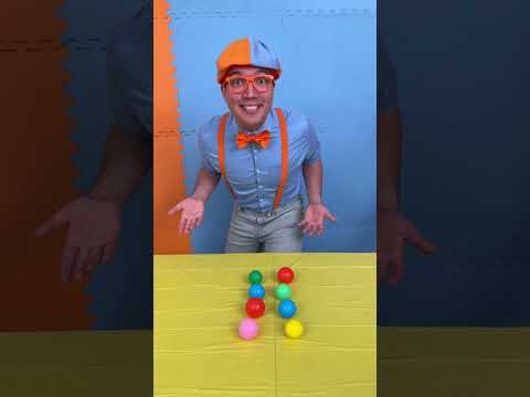 Ball Pit Color Overload! 🟢🟡🟠🔴 #blippi #color #shorts