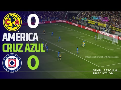 América 0-0 Cruz Azul | Liga MX Apertura 2024 | Simulación/Recreación eFootball