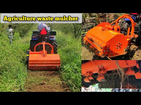 Agriculture waste mulching process | Farmtrac Atom 35 4x4| Shaktiman mini mulcher performance