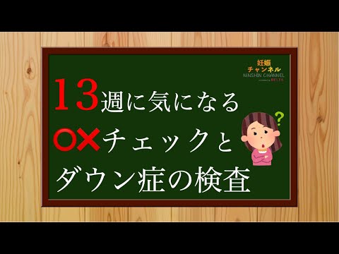 【妊娠13週】この時期の○×チェック と ダウン症の検査