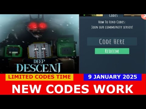 *NEW CODES* Deep Descent ROBLOX | LIMITED CODES TIME | JANUARY 9, 2025