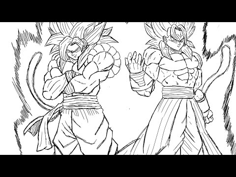 GOGETA AND VEGITO SPEED DRAW!!!