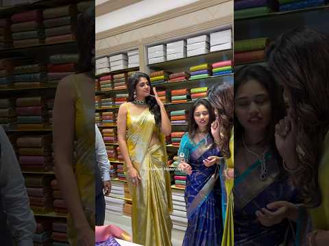 Faria Abdullah (Chitti) latest visuals In Saree | Mangalayam Saree Shop Opening #shorts