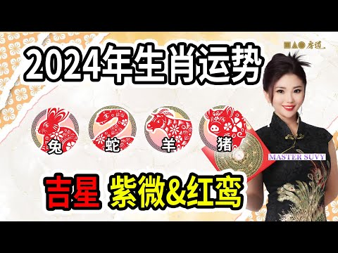 【2024龙年生肖运势】属兔&属蛇人今年得桃花运？今年有机会脱单或闪婚？｜Master Suvy 带你了解紫微福星&红鸾桃花星如何影响运势