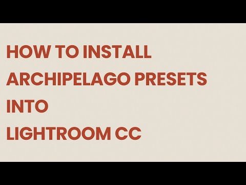 Lightroom CC (Desktop) - Preset Installation Guide